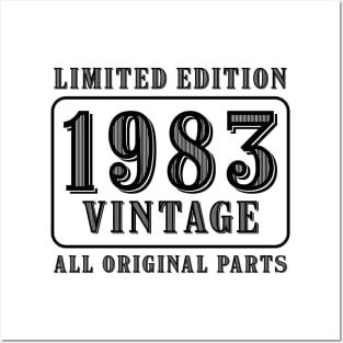 All original parts vintage 1983 limited edition birthday Posters and Art